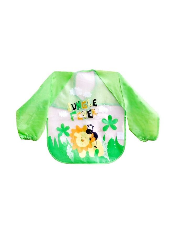 The Little Lookers - Full Sleeves Washable Waterproof Bib;Apron With Pocket & Tying Robe; Cute Prints; Quick Dry Pvc Baby Bibs For Newborns;Infants;Toddlers;Babies (0 36Months) (Pack Of 1) - Image 1
