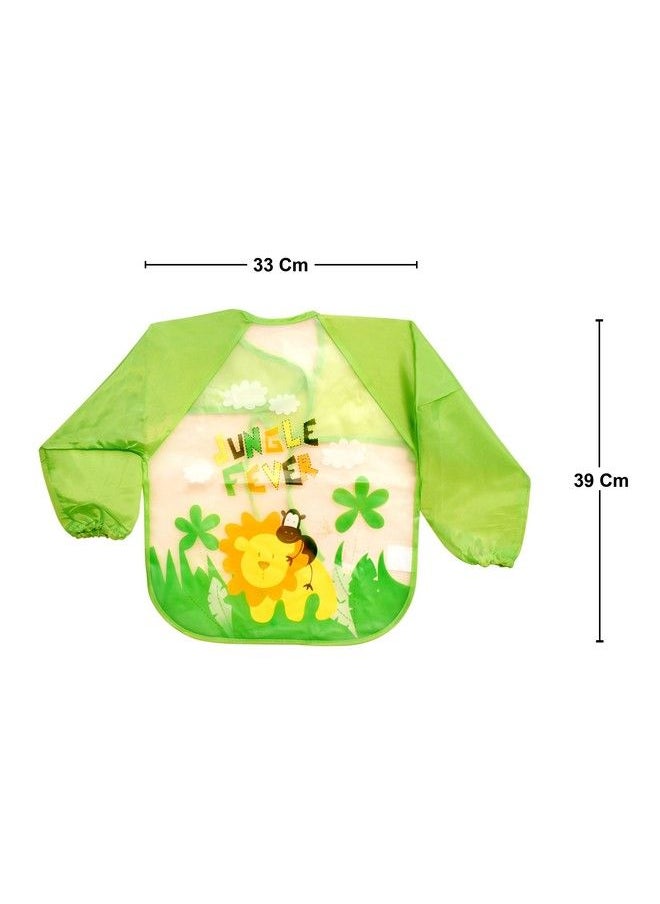 The Little Lookers - Full Sleeves Washable Waterproof Bib;Apron With Pocket & Tying Robe; Cute Prints; Quick Dry Pvc Baby Bibs For Newborns;Infants;Toddlers;Babies (0 36Months) (Pack Of 1) - Image 1