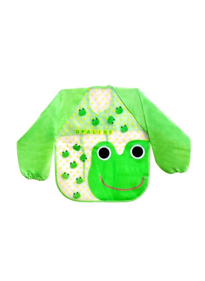 The Little Lookers - Full Sleeves Washable Waterproof Bib;Apron With Pocket & Tying Robe; Cute Prints; Quick Dry Pvc Baby Bibs For Newborns;Infants;Toddlers;Babies (0 36Months) (Pack Of 1) - Image 1