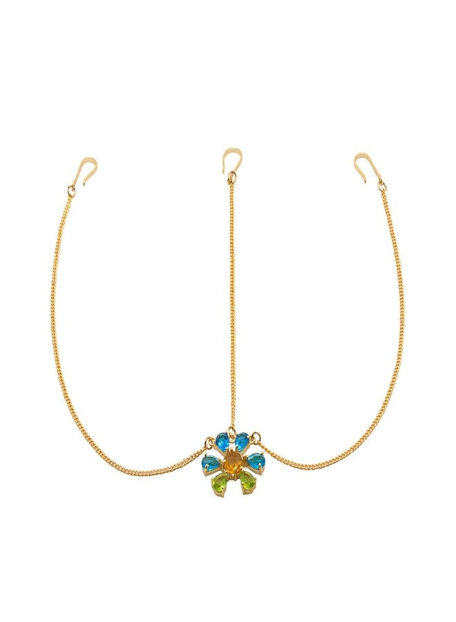Voylla Hair Jewellery for Women (Golden) (8907275527954) - Image 1