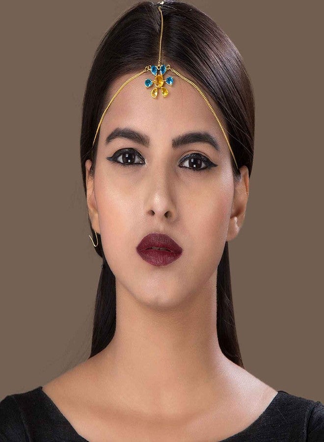 Voylla Hair Jewellery for Women (Golden) (8907275527954) - Image 2