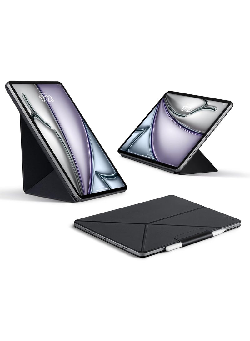 PITAKA حافظة PITAKA لجهاز iPad (A16) الجيل 11 (2025)، حافظة iPad الجيل 10 (2022)، فوليو مغناطيسي عمودي/أفقي مع حامل قلم، 4 زوايا وقوف، أسود - Image 1