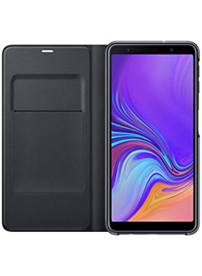 HuHa - Samsung Original Folio Wallet Cover Case for Galaxy A7 2018 - Black - Image 1