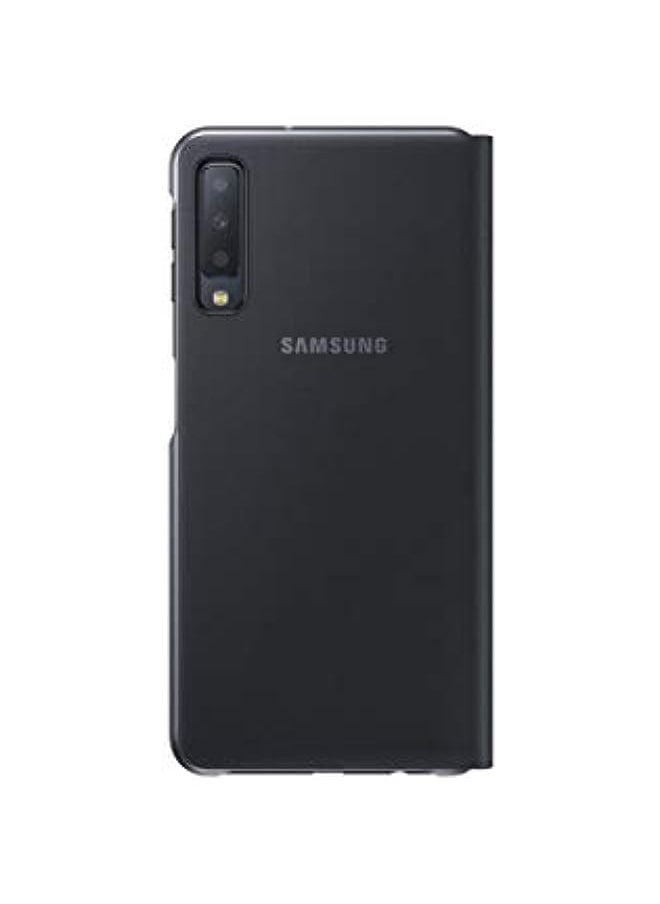 HuHa - Samsung Original Folio Wallet Cover Case for Galaxy A7 2018 - Black - Image 1