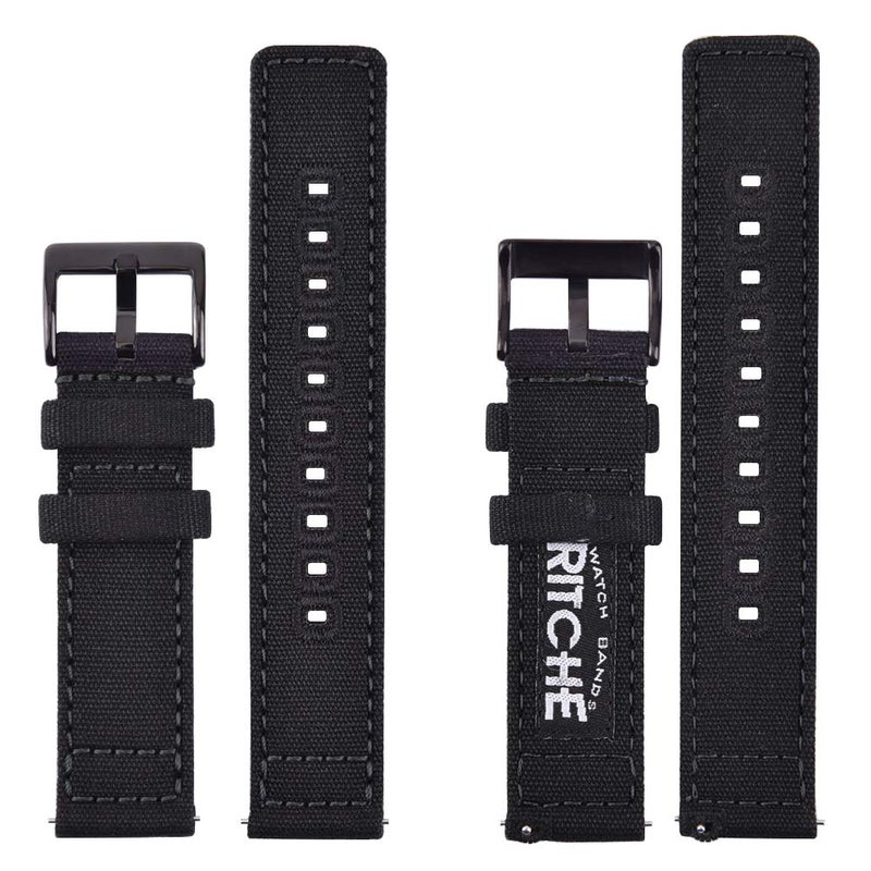 Ritche Christmas Gift 22mm Canvas Wristbands Watch Band Replacement Quick Release Watch Straps for Men, White Elephant Gifts, Stocking Stuffers for Men - Image 3