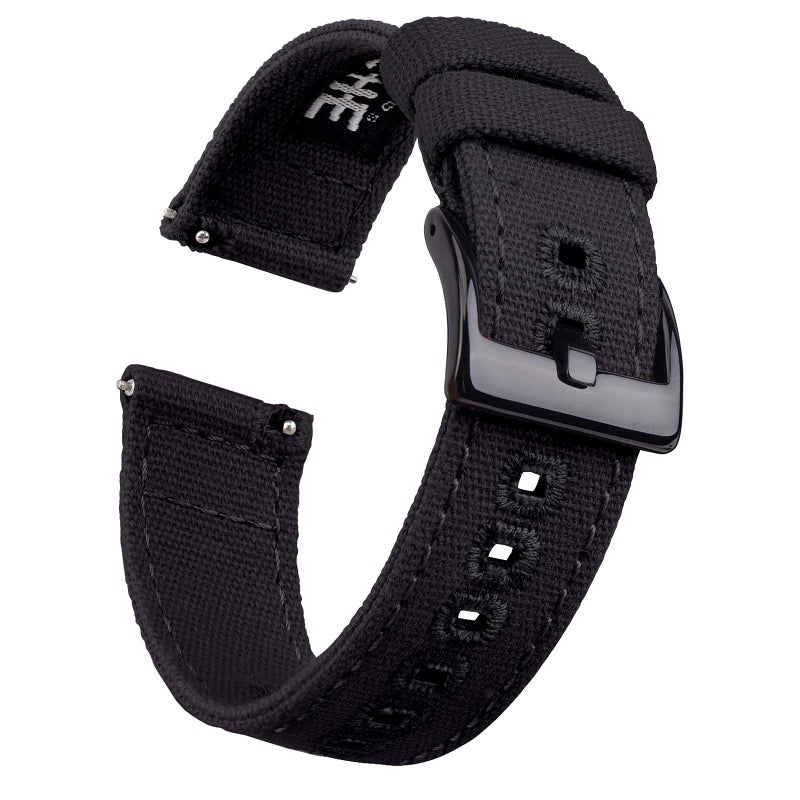 Ritche Christmas Gift 22mm Canvas Wristbands Watch Band Replacement Quick Release Watch Straps for Men, White Elephant Gifts, Stocking Stuffers for Men - Image 1