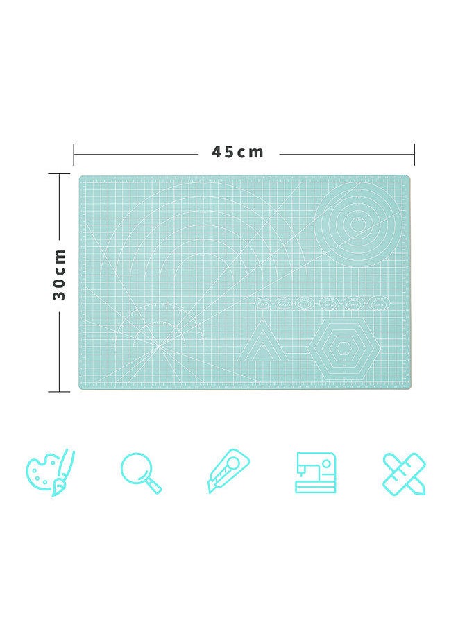 JIELISI A3 Cutting Mat PVC Double Sided Non-Slip Cutting Board Cut Pad DIY Tool with Clear Grid Lines Angles for Sewing Fabric Scrapbooking Art Craft Card Projects 45x30cm/17.7x11.8in  - Image 5
