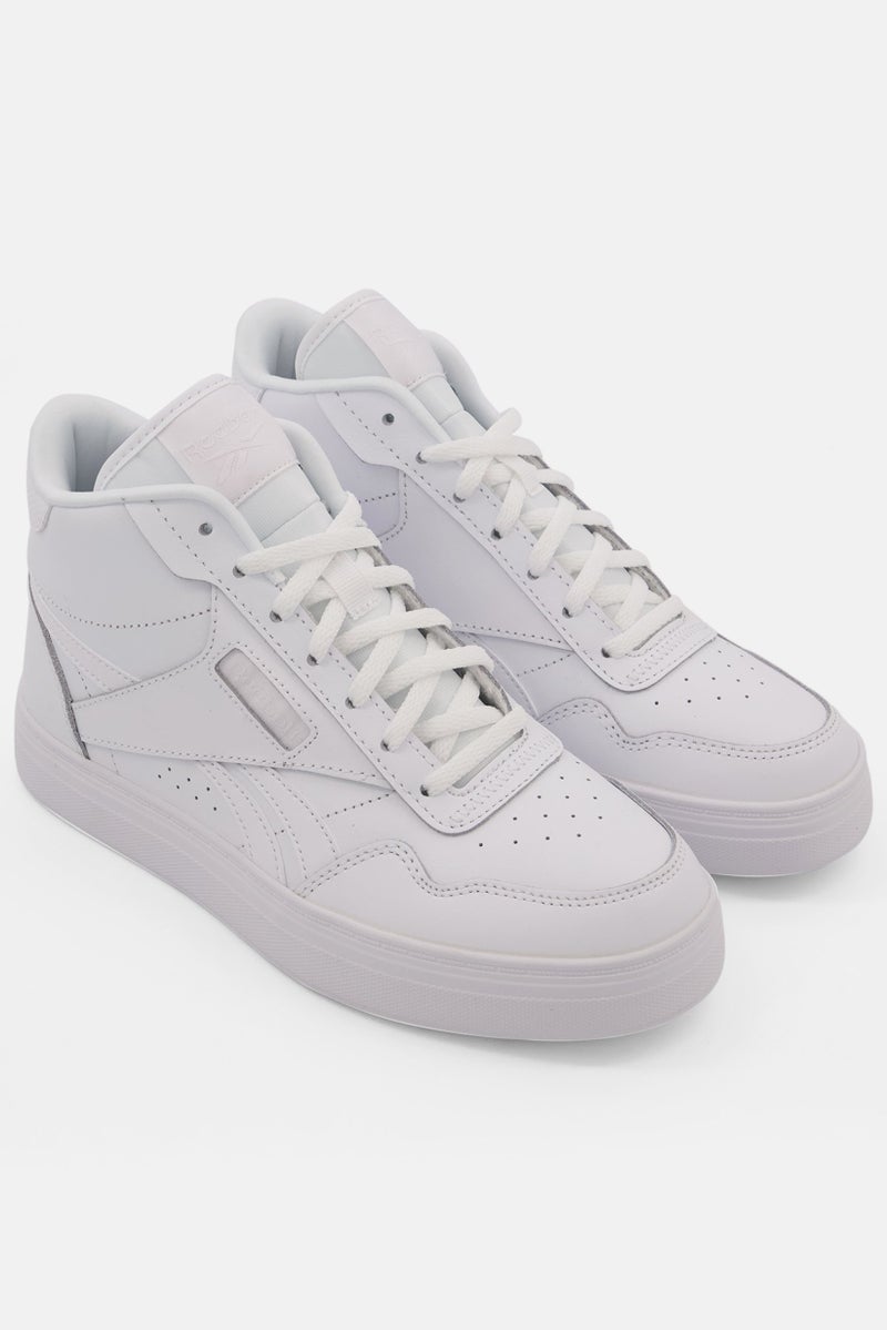 Reebok Women Court Advance Bold Lace Up Tennis Sports Shoes, White - Image 1