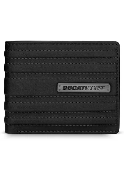Ducati Corse Linea Black Genuine Leather Wallet For Men
