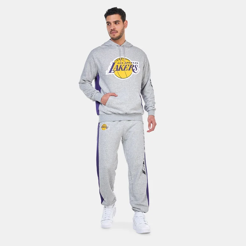 NEW ERA Grey Men's NBA Los Angeles Lakers Graphic Hoodie for Men | Best Price UAE