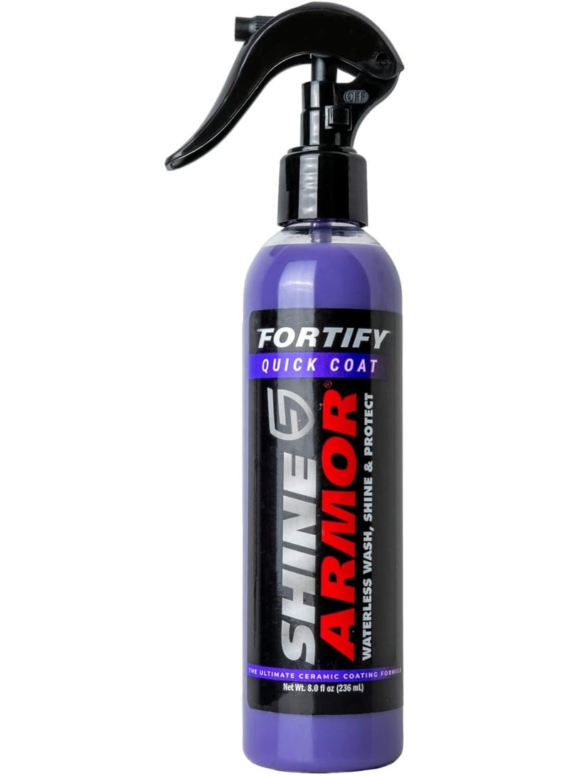 SHINE ARMOR Fortify Quick Coat Ceramic Coating - Car Wax Spray - Waterless Car Wash And Wax - Hydrophobic Top Coat Polish And Polymer Paint Sealant Protection - Image 1