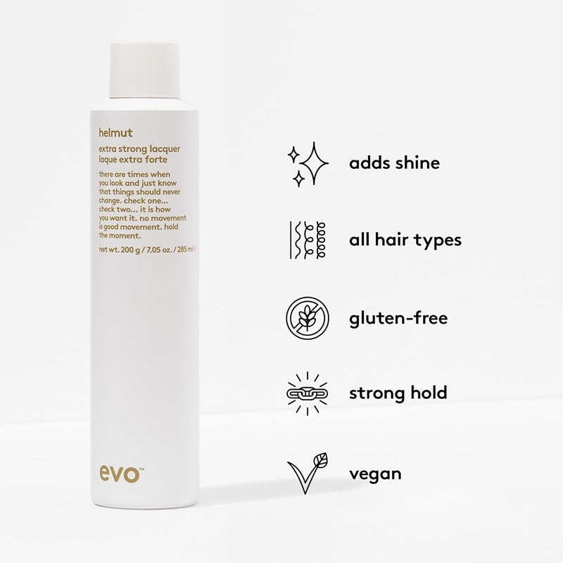 EVO Helmut Original Extra Strong Lacquer - 200g Hair Spray for Extreme Hold and Control - Image 3