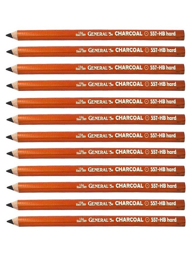 General's General 11000734 Charcoal Pencils, Black, HB12 Pieces - Image 3