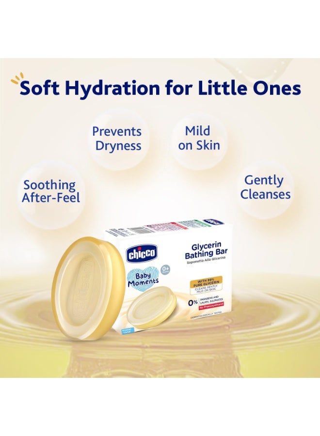 Chicco Baby Moments Glycerin Bathing Bar with 99% Pure Glycerin 300g (pack of 4) - Image 2