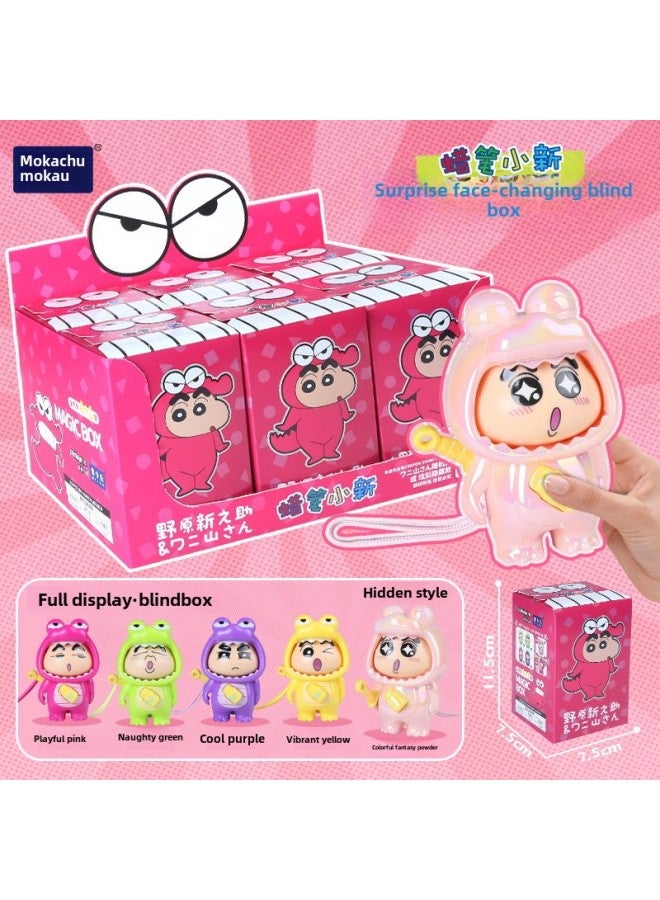 Genuine Crayon Shin-Face-changing Doll Blind Box Children's Creative Model Ornaments Decompression Decompression Gift For Boys And Girls-Color:Genuine Crayon Shin-chan Face Changing Blind Box  - Image 1