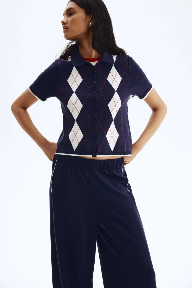 اتش اند ام كارديغان بأكمام قصيرة