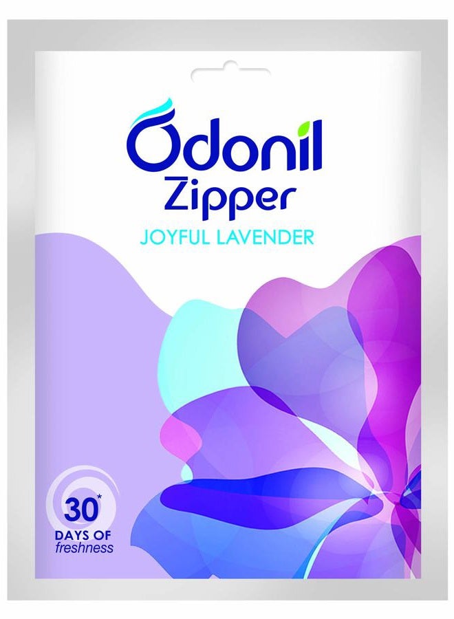 Odonil Bathroom Air Freshner Zipper (Joyful Lavender) - 10g | Instant & Long Lasting Fragrance | Lasts upto 30 days | Germ Protection - Image 1