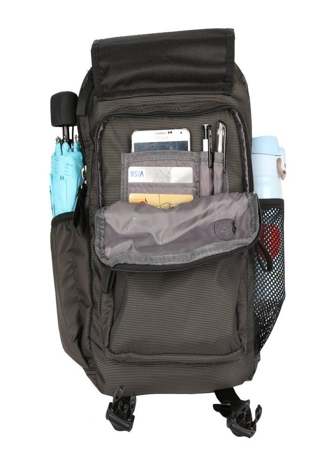 Vanlison Sling Bag Backpack Cross Body Messenger Bag Shoulder Backpack Travel Rucksack Black - Image 2