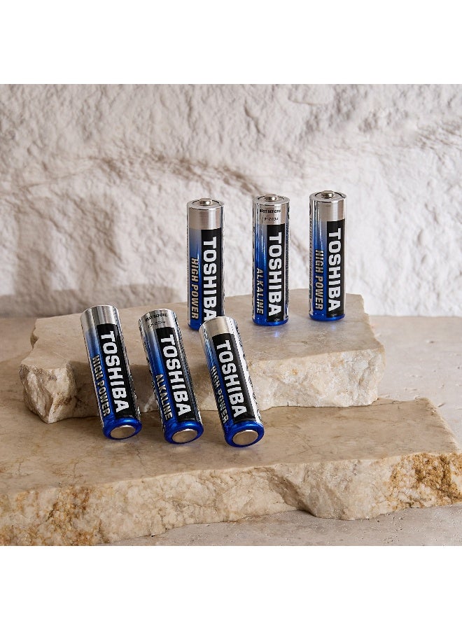 Toshiba 6-Piece AA High Power Alkaline Battery Set - Image 2