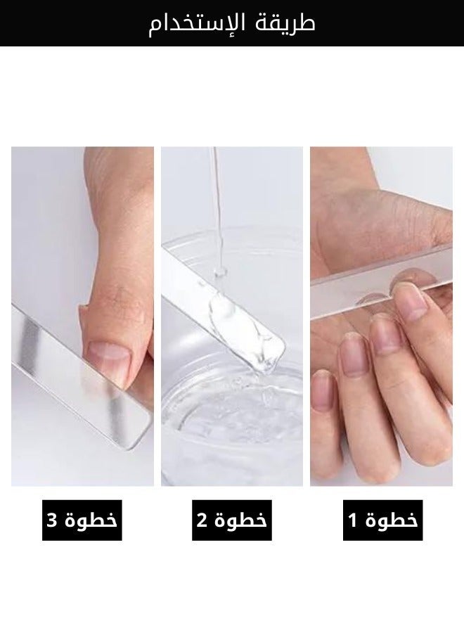 GlamKit 1pc Portable Square Head Clear Glass Nail File for Nail Care - Image 3