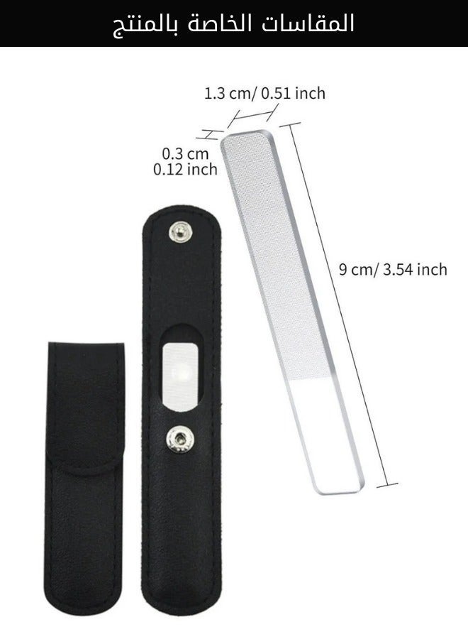 GlamKit 1pc Portable Square Head Clear Glass Nail File for Nail Care - Image 5