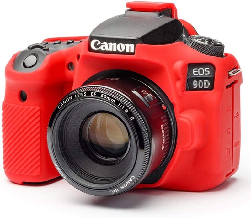 EasyCover Red Silicone Case for Canon EOS 90D - Image 1