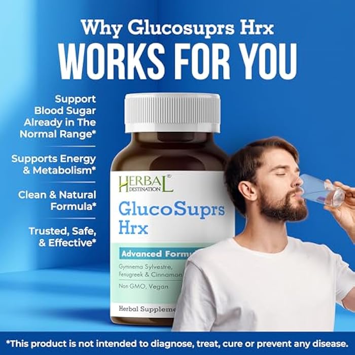 GlucoSuprs Hrx - Gymnema, Bitter Melon, Salacia, Fenugreek, Cinnamon and Jambolan - 60 Capsules - Image 3