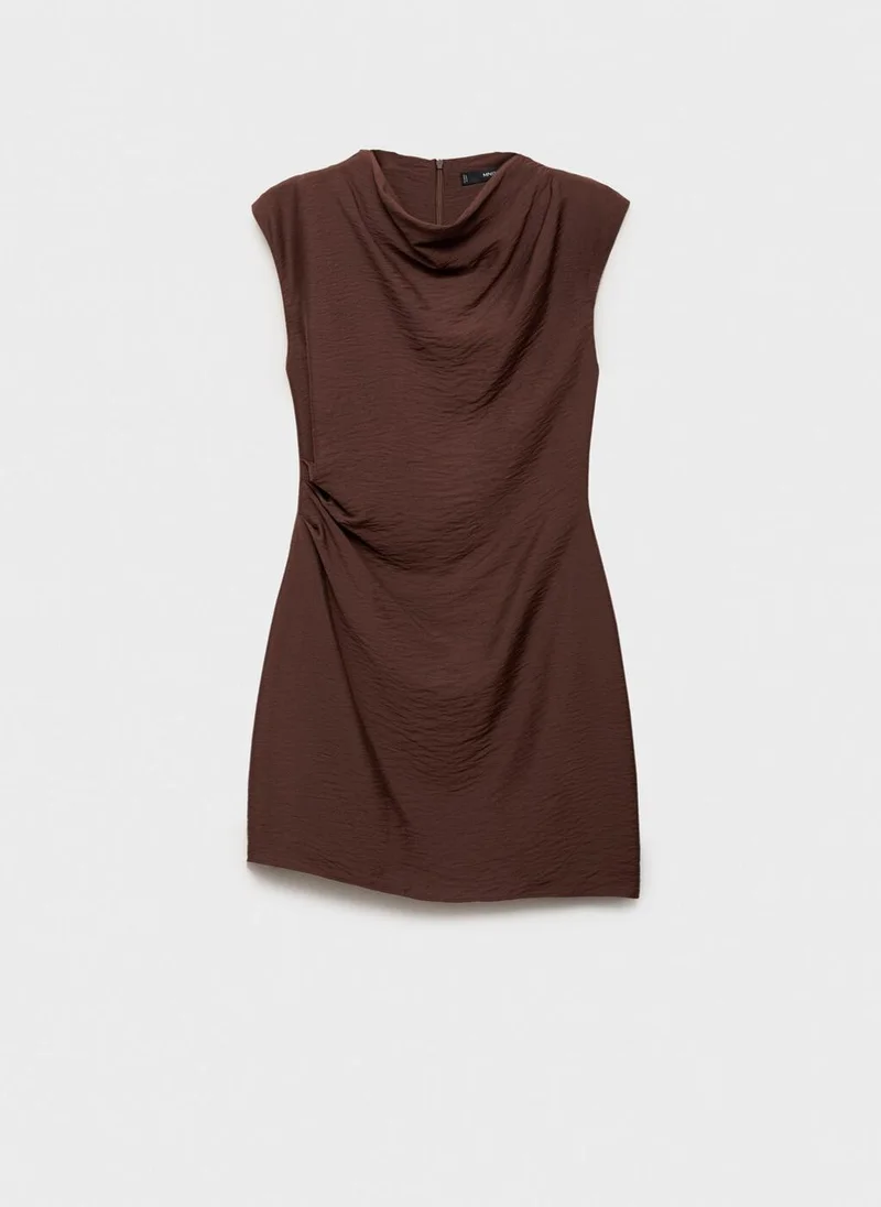 MANGO Draped Mini Dress