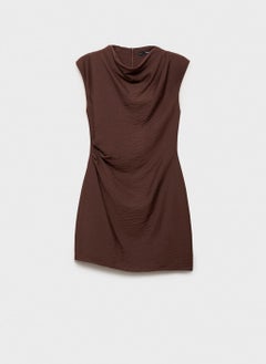 MANGO Draped Texture Dress  - Image 5