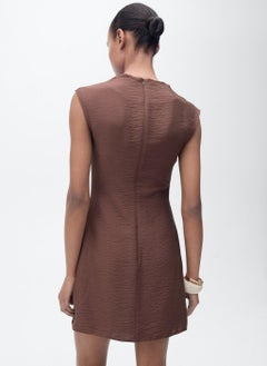 MANGO Draped Texture Dress  - Image 2