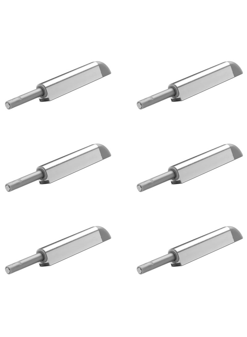 CMGTYYD 6 Pack Magnetic Touch Latch, Magnetic Door Catch Push to Open Latch Adjustable Magnetic Cabinet Closures Release Catches Damper for Kitchen Closet Wardrobe Cupboard Cabinet Door Wardrobe (Silver) - Image 1