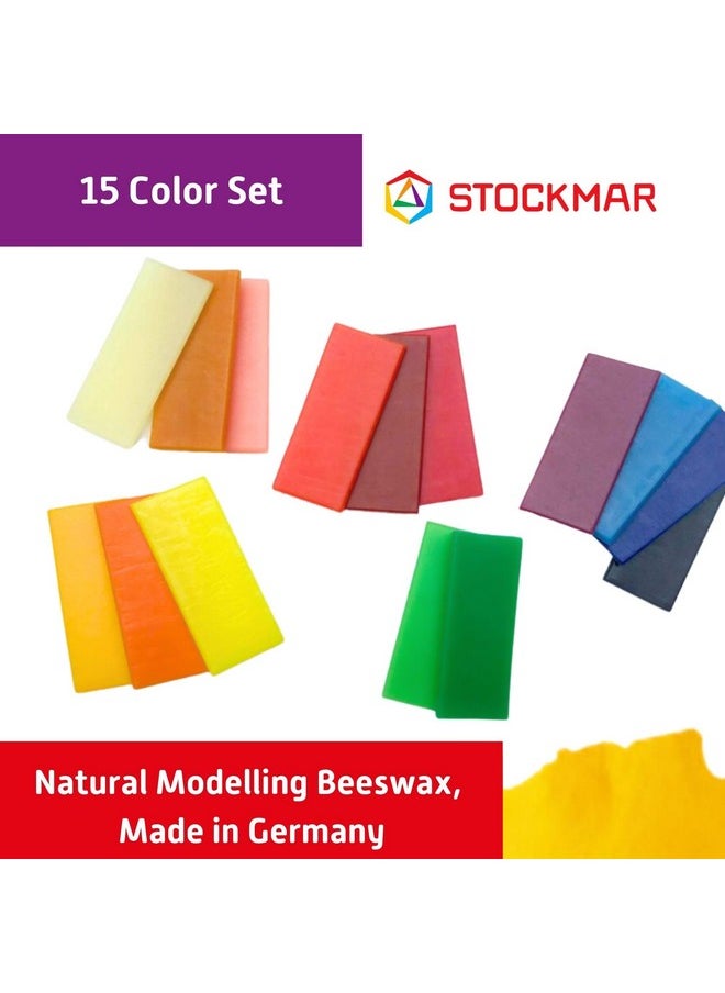 Stockmar Stockmar Natural Modelling Beeswax -15 Color Beeswax Sheets Set - for Kids,Toddlers, Artists, Waldorf Organic Art Supplies, Non Toxic Beeswax, Non Drying Beeswax Modeling Wax for Homeschoolers  - Image 2
