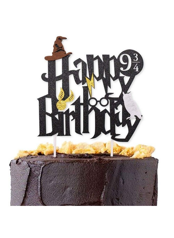 Confetti Confetti! Magical Wizard Inspired Cake Topper, Harry P Theme Custom Name Cake Topper, Magical Wizard Inspired Happy Birthday Party Decoration, Gryffindor Cake Topper  - Image 1
