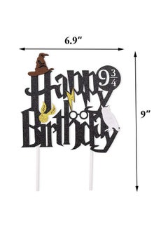 Confetti Confetti! Magical Wizard Inspired Cake Topper, Harry P Theme Custom Name Cake Topper, Magical Wizard Inspired Happy Birthday Party Decoration, Gryffindor Cake Topper  - Image 4
