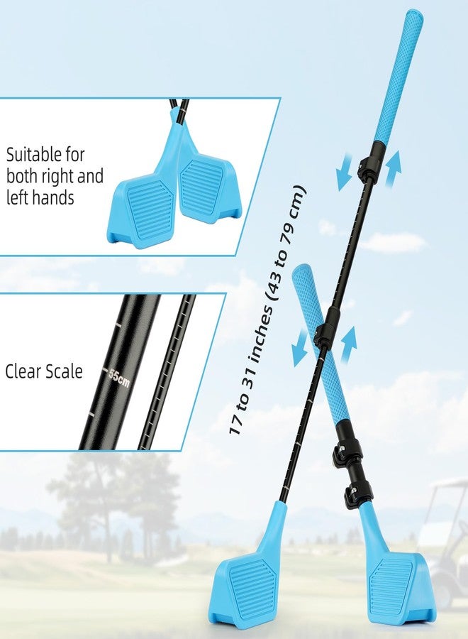 VntB Toddler Golf Set, Upgrade Design Left&Right Handed Set Adjustable Telescopic Height 17-31 inch Have Two Balls, Indoor Family Sports Outdoor Park Backyard Toys Gifts for Boys Girls, Blue - Image 2