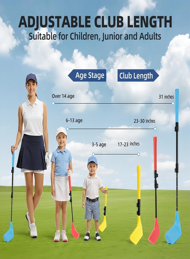 VntB Toddler Golf Set, Upgrade Design Left&Right Handed Set Adjustable Telescopic Height 17-31 inch Have Two Balls, Indoor Family Sports Outdoor Park Backyard Toys Gifts for Boys Girls, Blue - Image 3