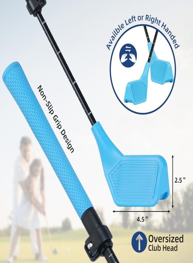 VntB Toddler Golf Set, Upgrade Design Left&Right Handed Set Adjustable Telescopic Height 17-31 inch Have Two Balls, Indoor Family Sports Outdoor Park Backyard Toys Gifts for Boys Girls, Blue - Image 4