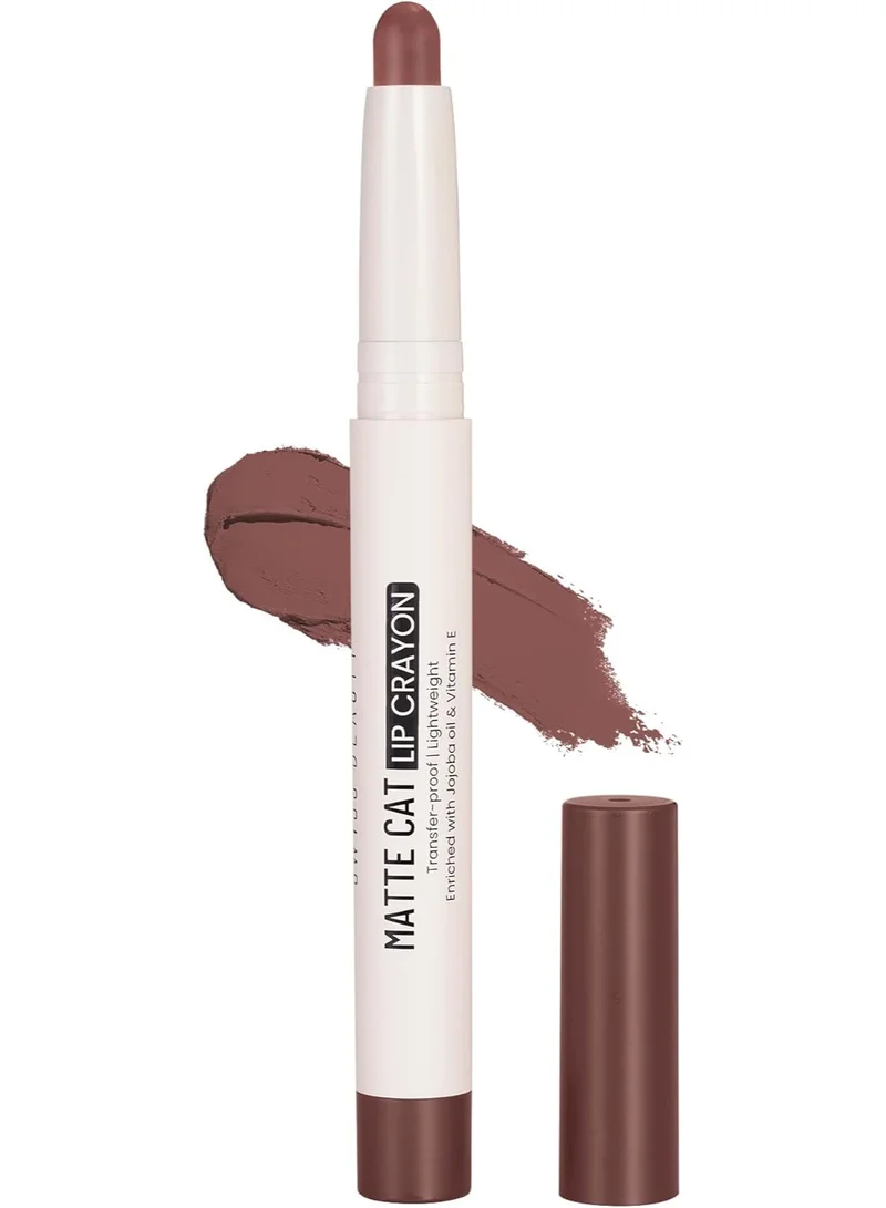 Swiss Beauty Swiss Beauty Matte Cat Lip Crayon | Matte Finish | Waterproof | 12-Hour Stay | Hydrating | Non-drying | Shade-04 Berry Crimson, 1.5g