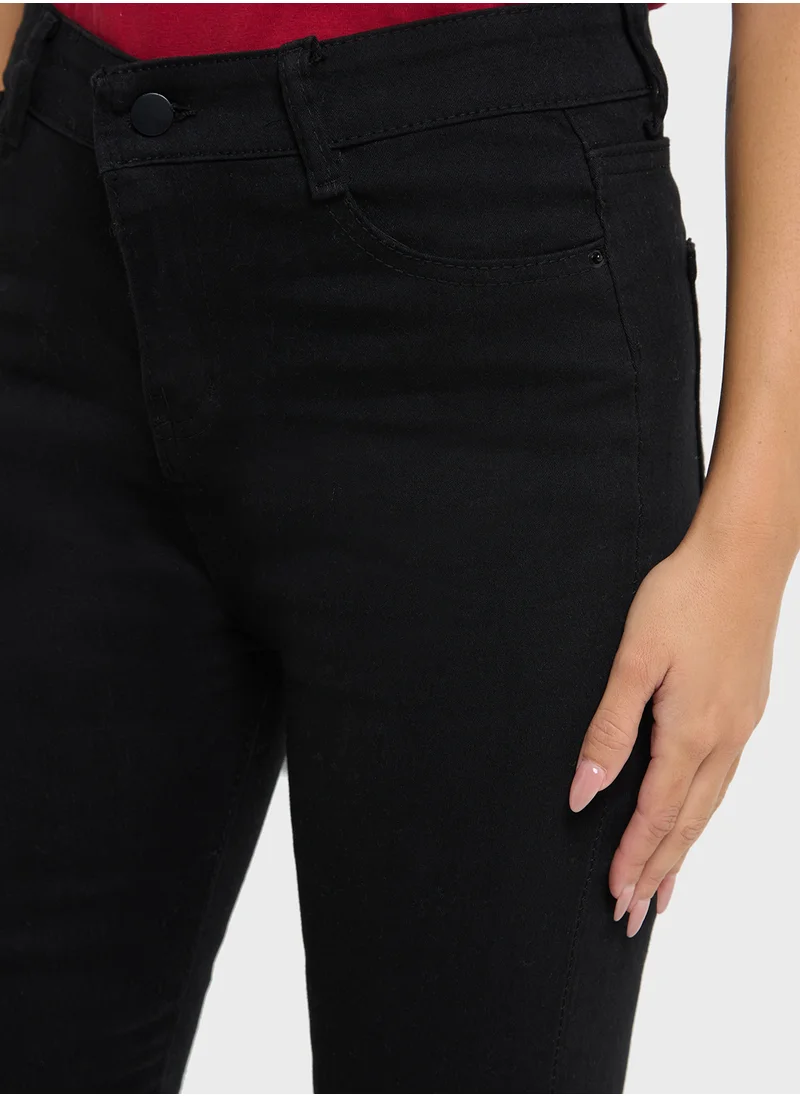 جينجر High Rise Skinny Fit Jeans