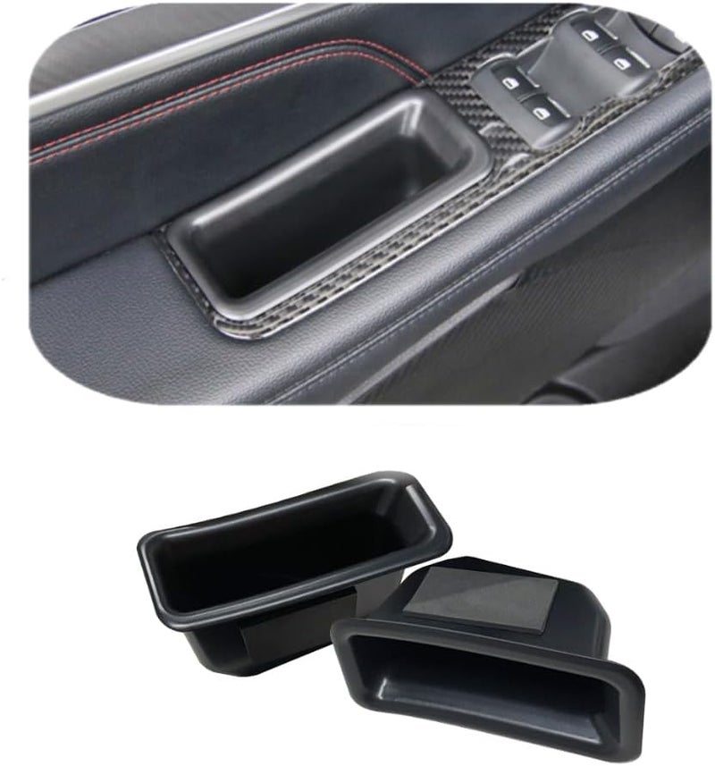 Vesul Front Row Door Side Storage Box Compatible with Ford Explorer 2016 2017 2018 2019 Armrest Phone Container Door Organizer Handle Pocket ABS Tray Insert Glove Pallet - Image 1
