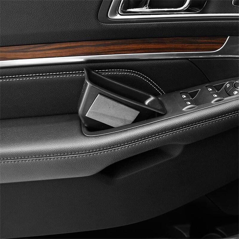 Vesul Front Row Door Side Storage Box Compatible with Ford Explorer 2016 2017 2018 2019 Armrest Phone Container Door Organizer Handle Pocket ABS Tray Insert Glove Pallet - Image 5