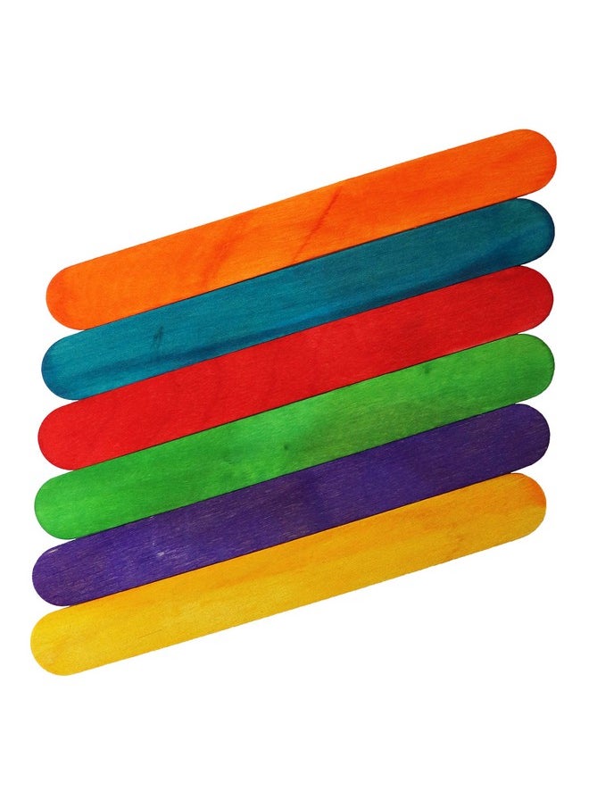 Millennial Essentials Colored Jumbo Craft Sticks Wood Craft Sticks 6 Inch (Pack Of 100)  - Image 4