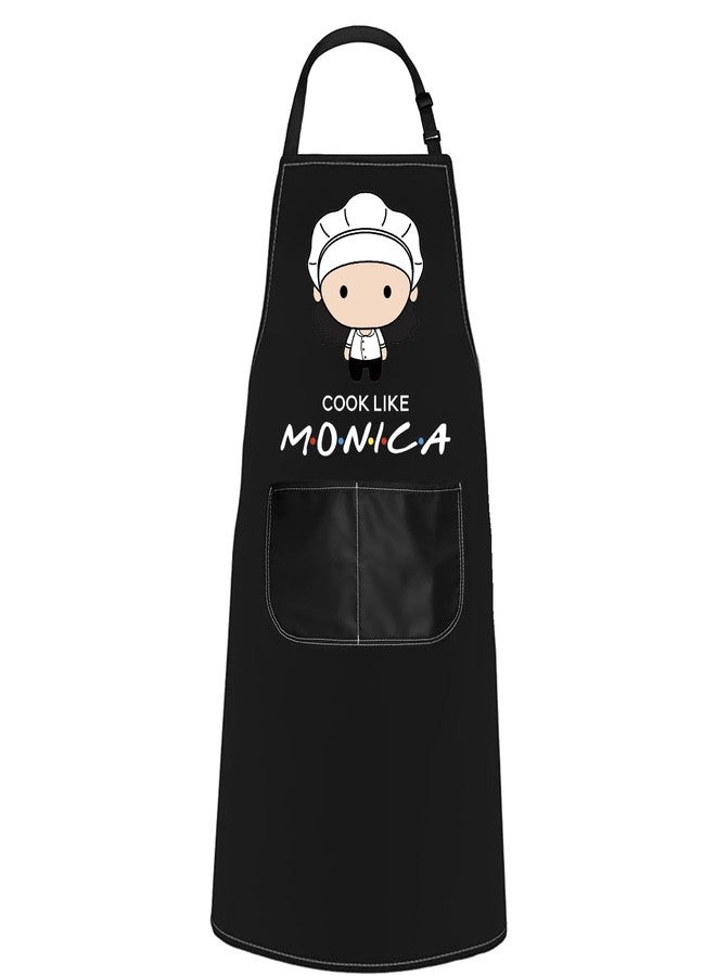 POFULL TV Show Inspired Apron Cook Like Monica Apron Friends Theme Gift - Image 1