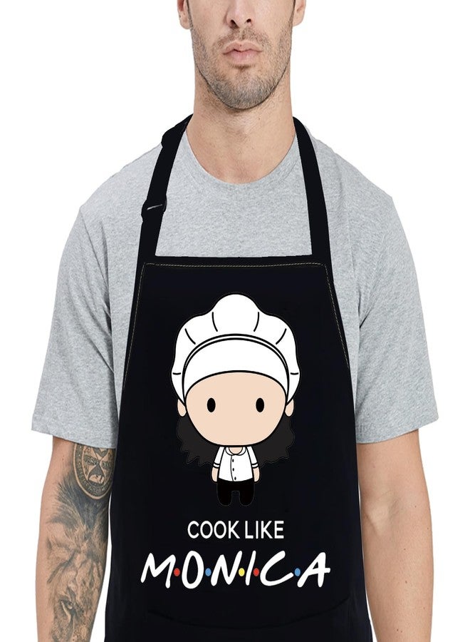 POFULL TV Show Inspired Apron Cook Like Monica Apron Friends Theme Gift - Image 4