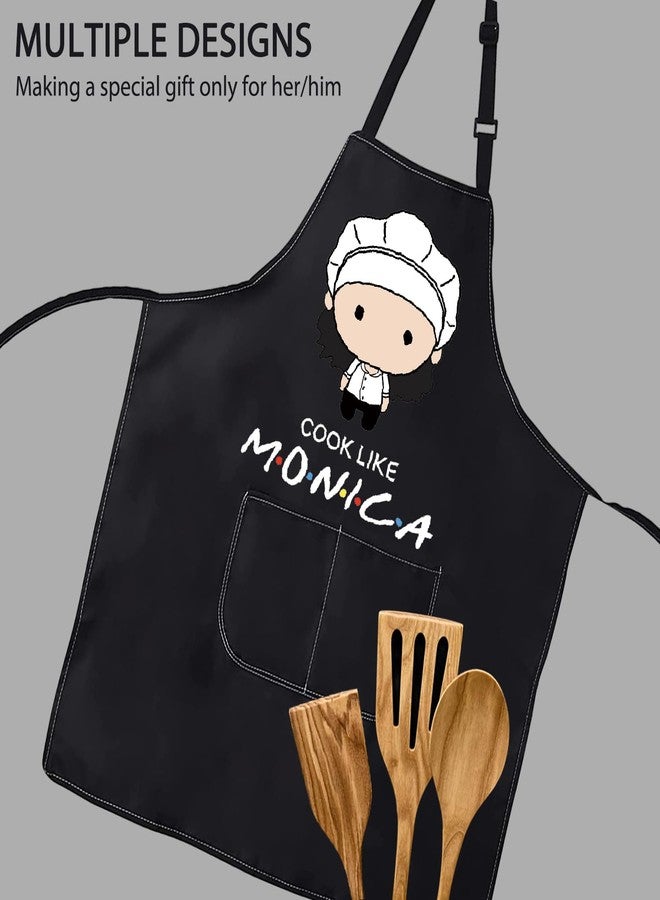 POFULL TV Show Inspired Apron Cook Like Monica Apron Friends Theme Gift - Image 3