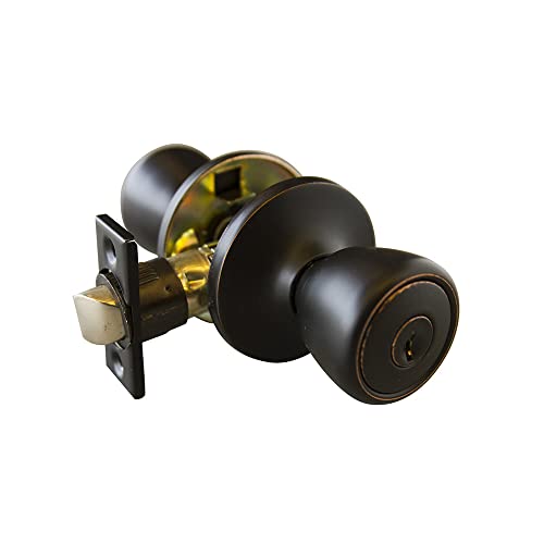 Design House 728709 Terrace 6-Way Universal Keyed Entry Door Knob Oil Rubbed Bronze - Image 1