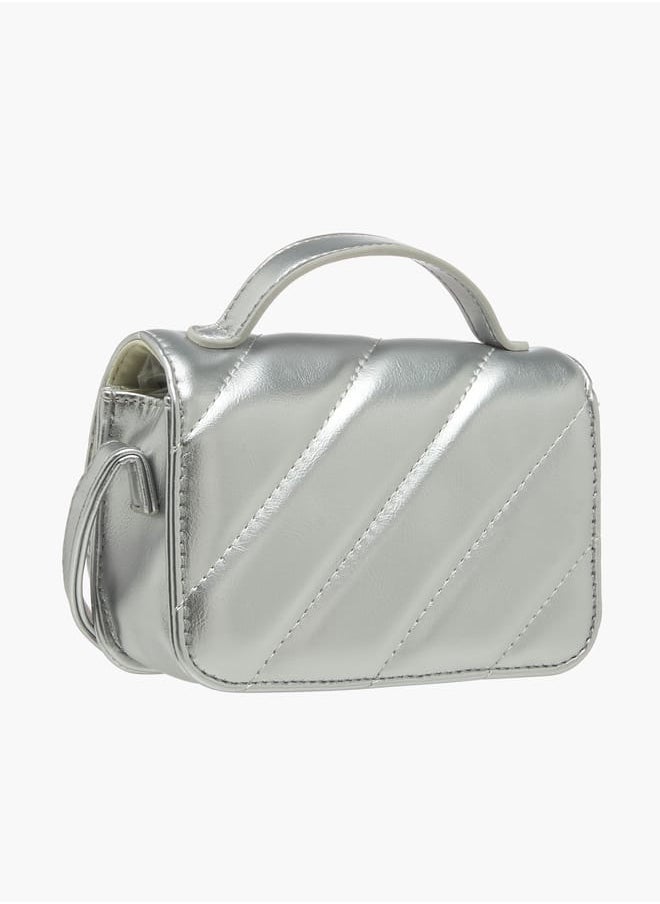 Flora Bella By Shoexpress - Girls Quilted Crossbody Bag with Adjustable Strap and Magnetic Closure - Image 1