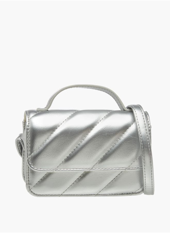 Flora Bella By Shoexpress - Girls Quilted Crossbody Bag with Adjustable Strap and Magnetic Closure - Image 1