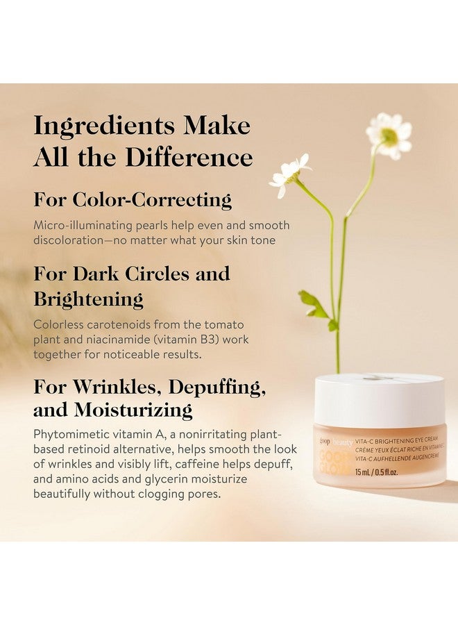 Goop Beauty Vitamin C Eye Cream Color Correcting Cream For Dark Circles Helps Smooth Wrinkles & Depuff Eyes 0.5 Fl Oz - Image 3