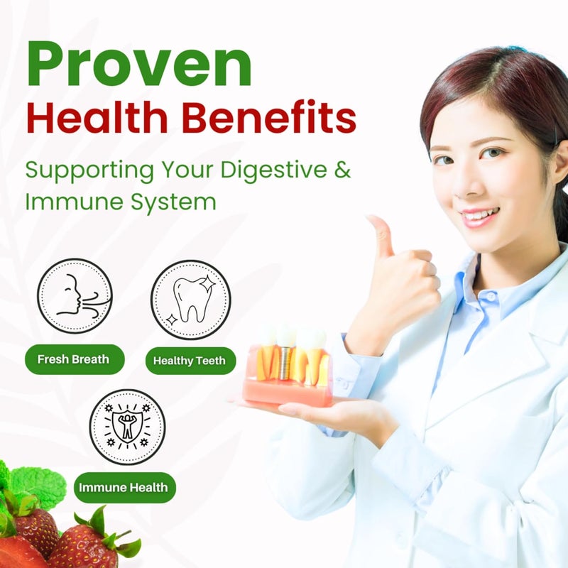 ZAFINCOPRODENTEE Teeth  Gums Health Advanced 35 Billion CFU OralDental Probiotics for Reduce Mouth Bad BreathEarNose  Throat HealthMint Flavored Soft Chewable Tablet 30 CountMade in USA - Image 3